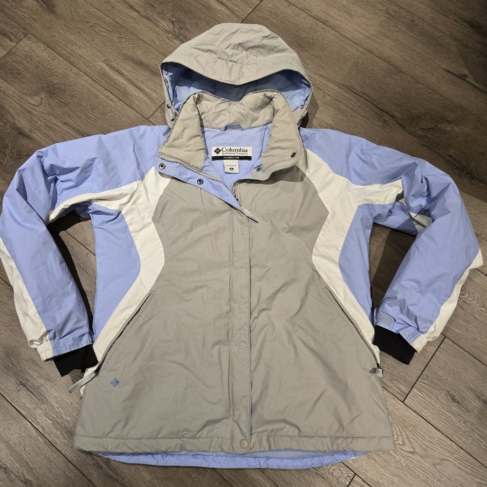 Columbia Gray and Blue Hooded Jacket
